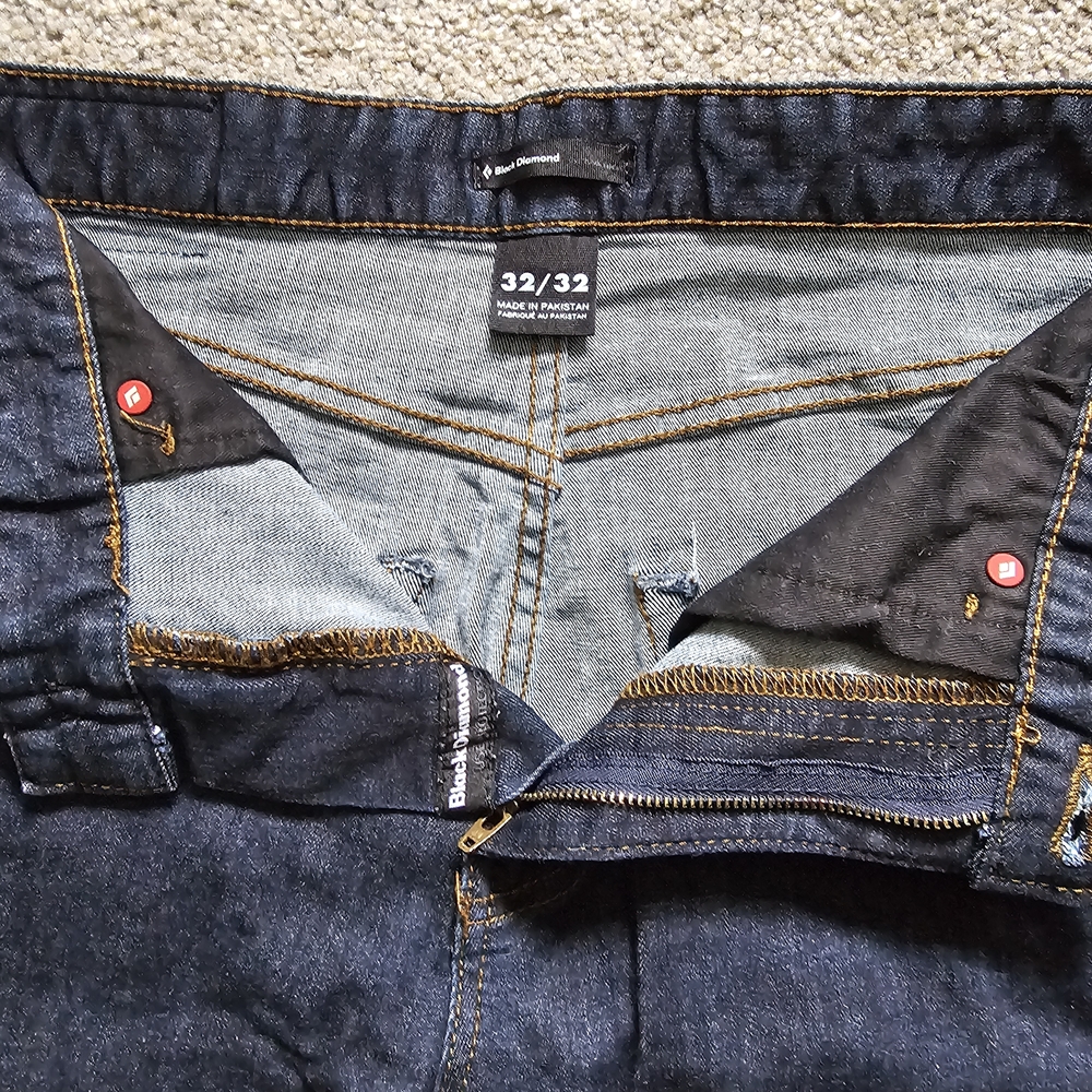 Black Diamond Dark Blue Straight Climbing Jeans - Picture 5 of 5
